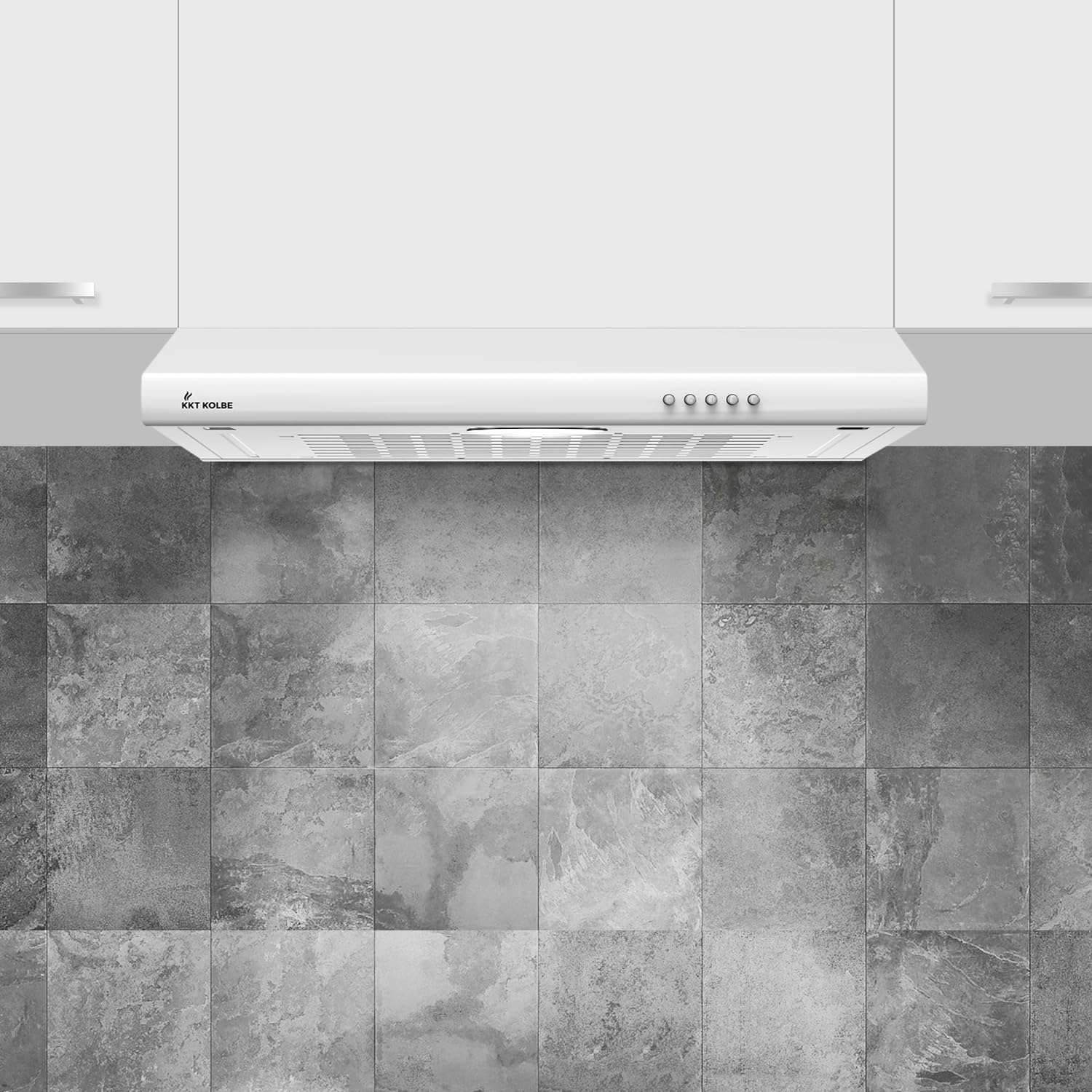 KKT KOLBE Dunstabzugshaube 60 cm Edelstahl Unterbauhaube Abluft Umluft 3 Leistungsstufen LED-Beleuchtung Weiß
