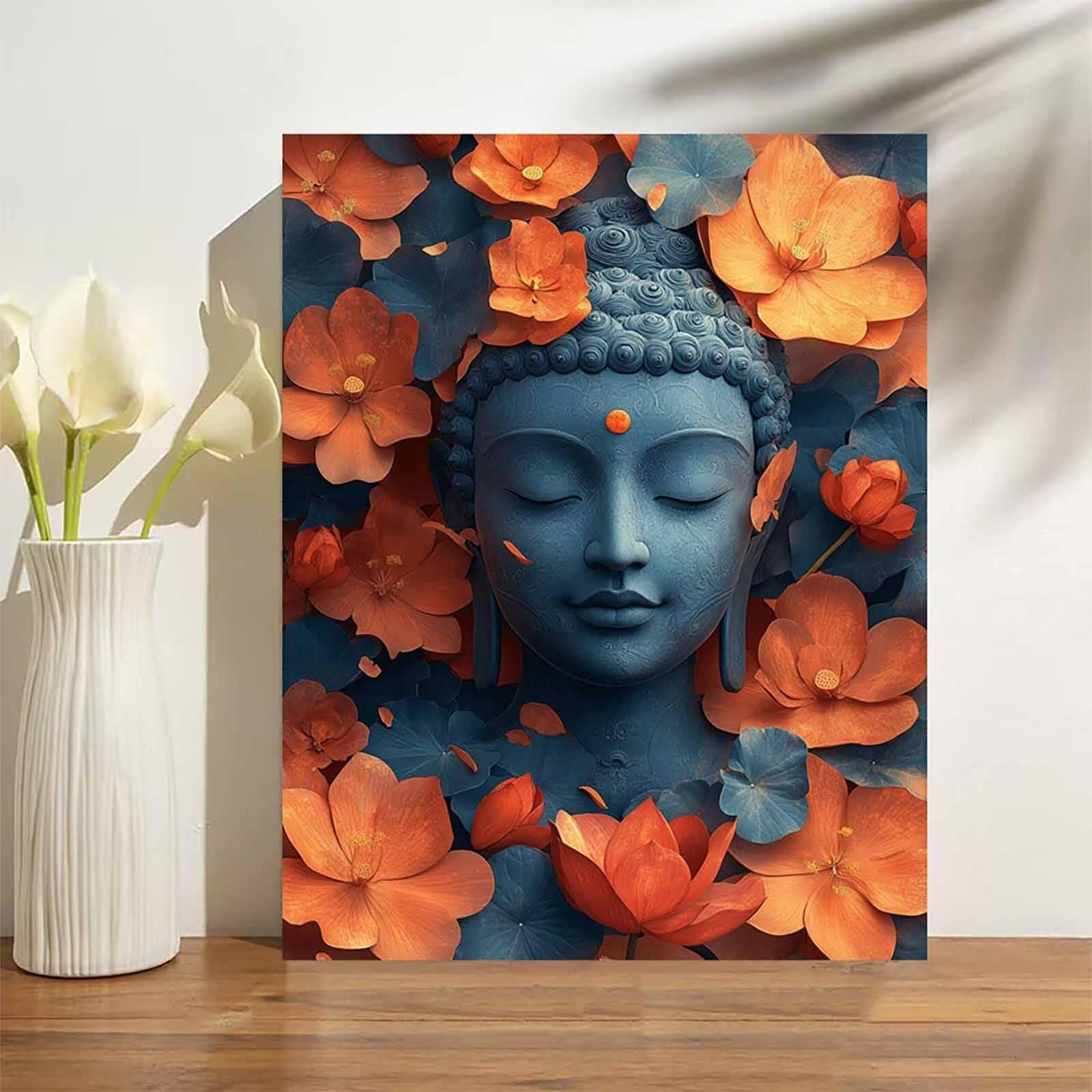 Malowanie po numerach Zen Malowanie numerami dla dorosłych Loto Paint by Numbers, malowanie według numerów Zestawy malarskie dla dorosłych z pędzlami i farbami akrylowymi do dekoracji ścian 80 x 120
