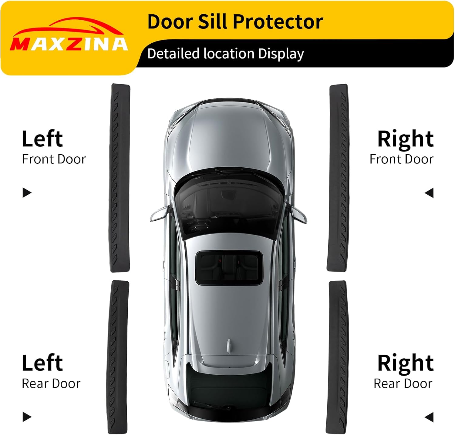 Door Sill Protector Compatible with 2023-2025 Lexus RX350 RX350h RX450h RX500h Door Step Protector Side Edge Step Guard Car Door Dust Shield Cover 2024 RX350 Exterior Accessories