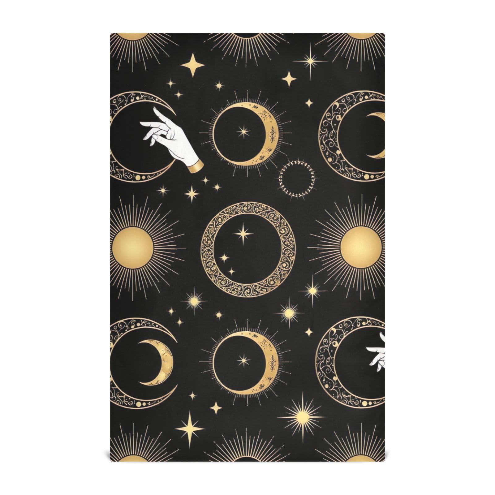 Torchons de cuisine absorbants dorés lot de 6 essuie-mains célestes 71x45 cm