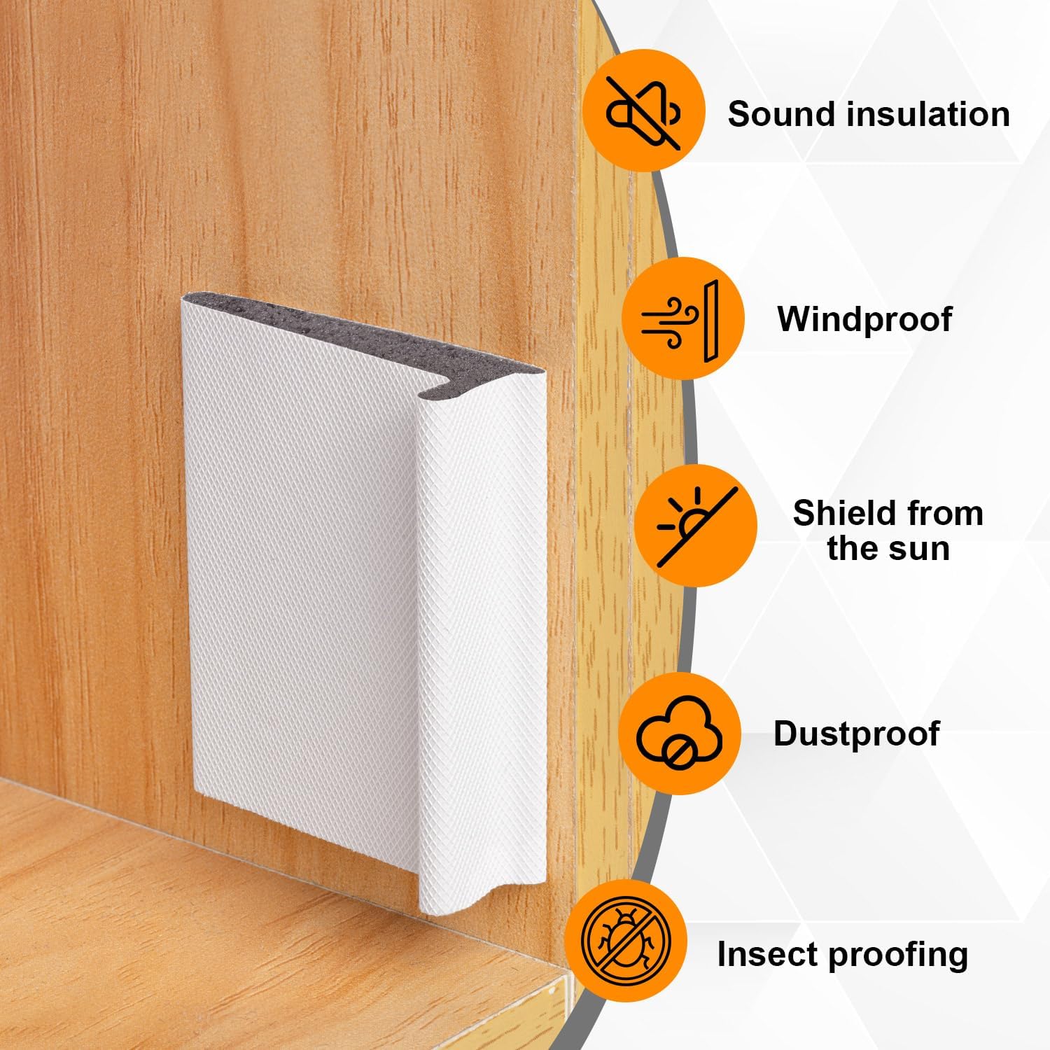 30 Pcs Door Corner Seal, Weather Stripping Door Seal Strip for Door-Frame, Doors Corner Seals for Exterior Doors Draft Stopper with Self Adhesive for Isolation of Noise and Bug Stopper
