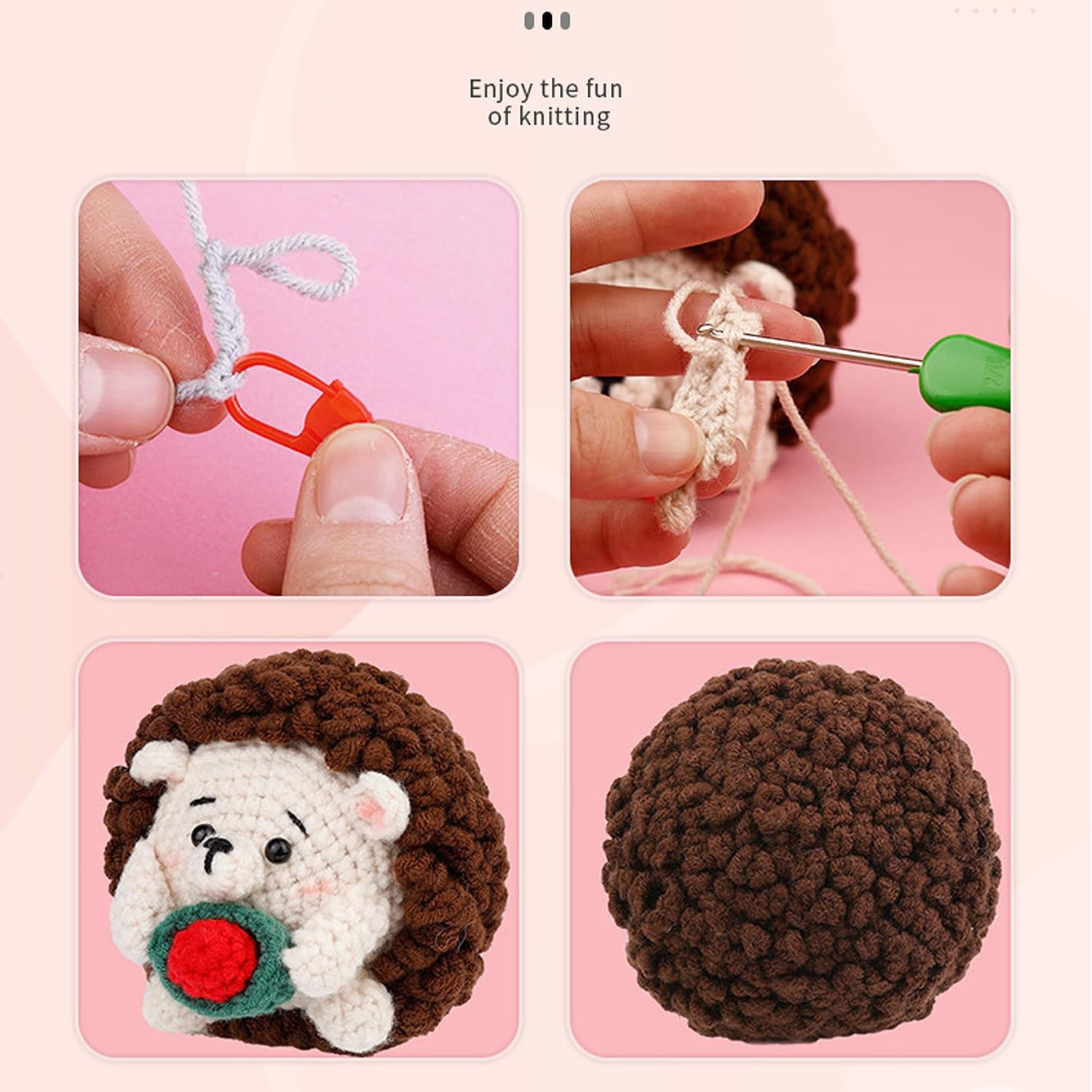 JXINLODGEG Crochet Beginners Kit,Crochet Starter Kit with Step-by-Step Video Tutorials and Yarns,Hook,Accessories,Learn to Crochet Beginners Kits for Adults,DIY Arts,Crafts Knitting Supplies image 3