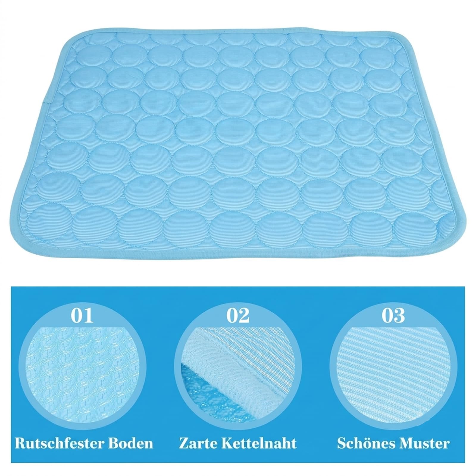 Arctic Paw Kühlmatte für Haustiere mit atmungsaktivem Material und faltbarem Design，XL