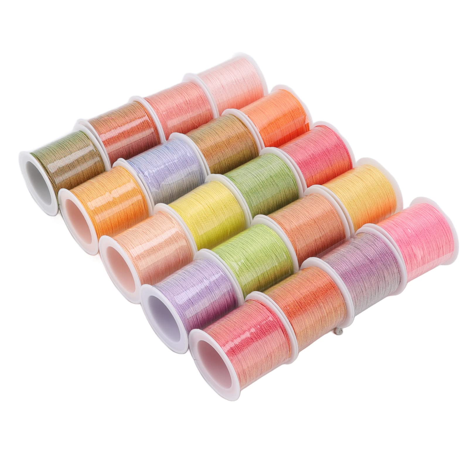 Tbest Hilo de Poliéster Encerado de 20 Colores, 55 Yardas, Cordón para Hacer Joyas de Bricolaje Cortable para Collares, Pulseras, Manualidades, Costura de Cuero, Encuadernación