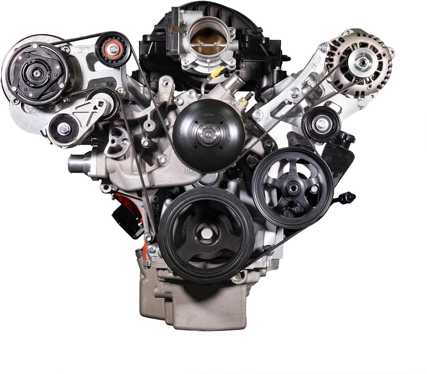 ICT Billet LT Gen V Truck R4 A/C Air Conditioner Compressor Bracket Kit Compatible with SUV LT Truck L82 L83 L84 L86 L87 Designed & Manufactured in the USA 551585-LT-3, Natural