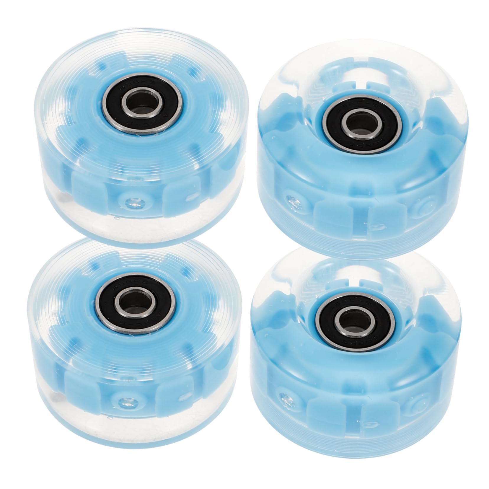 SUPVOX Skate Accessory 4pcs Luminous Flashing Wheels for Roller Skates Bearing Support