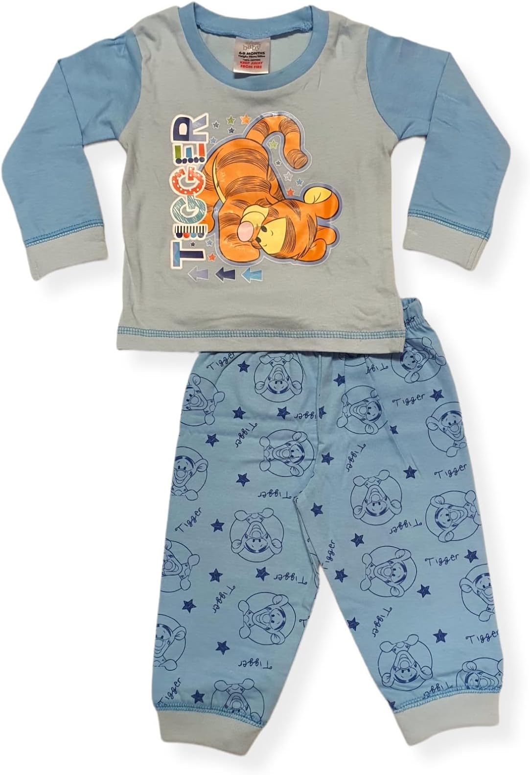 DisneyBaby Boys Tigger Pyjama Set Long Sleeve Pjs Nightwear Size 6 to 24 Months
