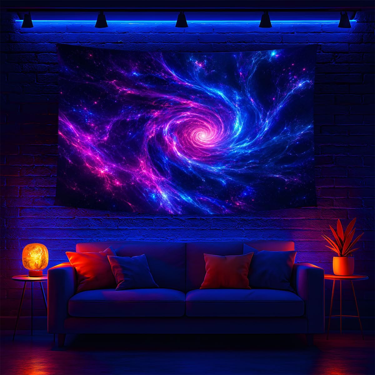 BAGMIND 2D colorful galaxy swirl tapestry aesthetic modern artistic wall decoration (40 * 30in)