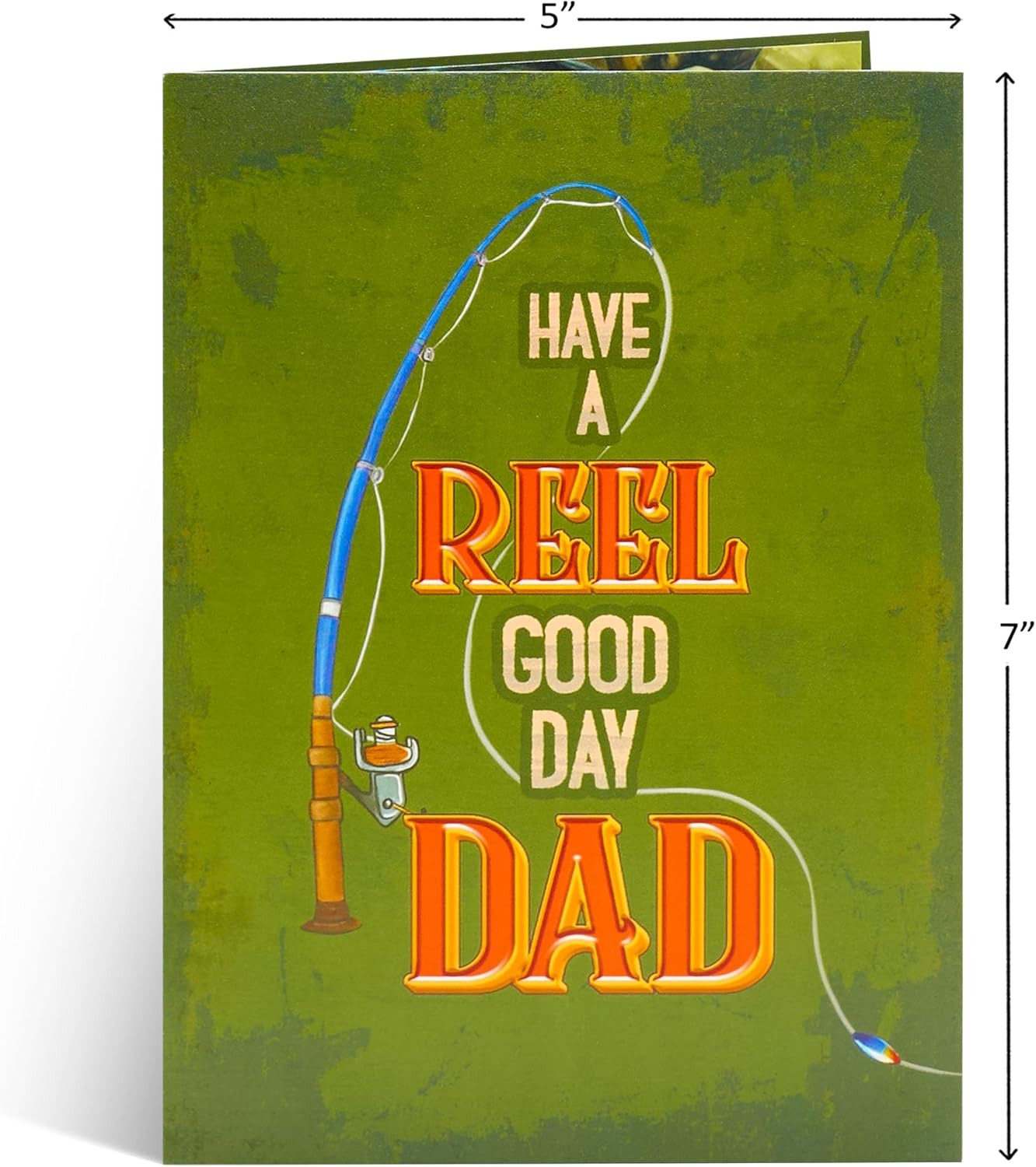 Fishing Pop Up Card, Largemouth Bass, Fishing Basket, 3D Greeting Cards, Gift For Fathers Day, Retirement, Birthday, Dad, Father, Stepdad, 5x7 - Includes Envelope And Message Note - Image 3