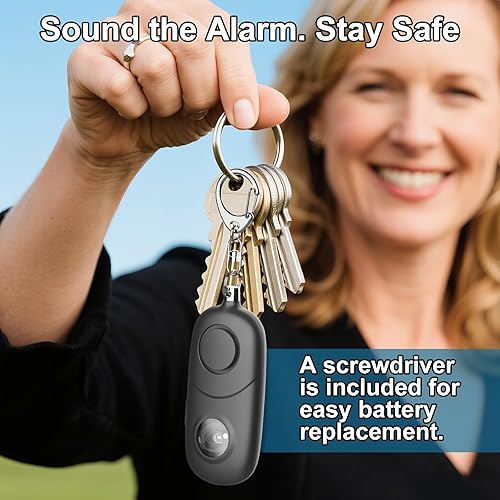 Miniatura 6 de Personal Alarm for Women Keychain Alarm Qoosea 4 Pack 135dB Emergency Keychain Siren with Strobe Light Loud Siren for Women Kids Students Seniors
