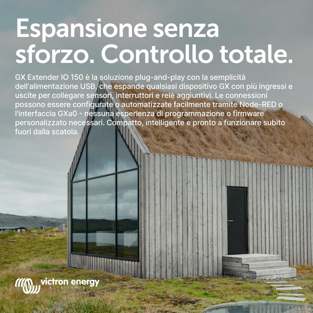 Victron Energy Estensore IO GX 150 - Modulo di Espansione Controllo e Monitoraggio USB - Plug and Play