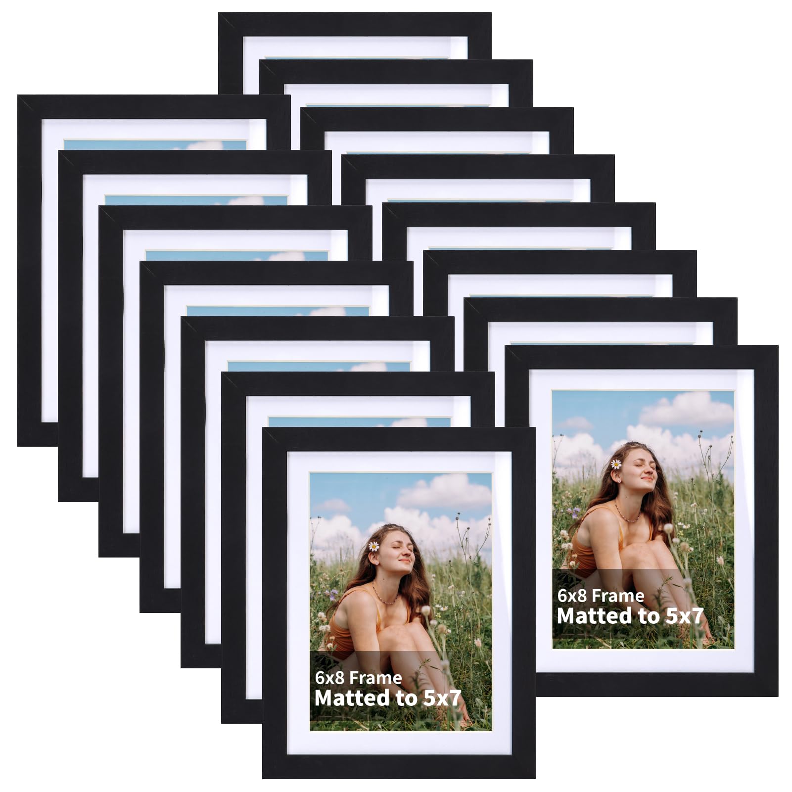 Cadre photo en MDF premium de 15,2x20,3 cm aux finitions soignées