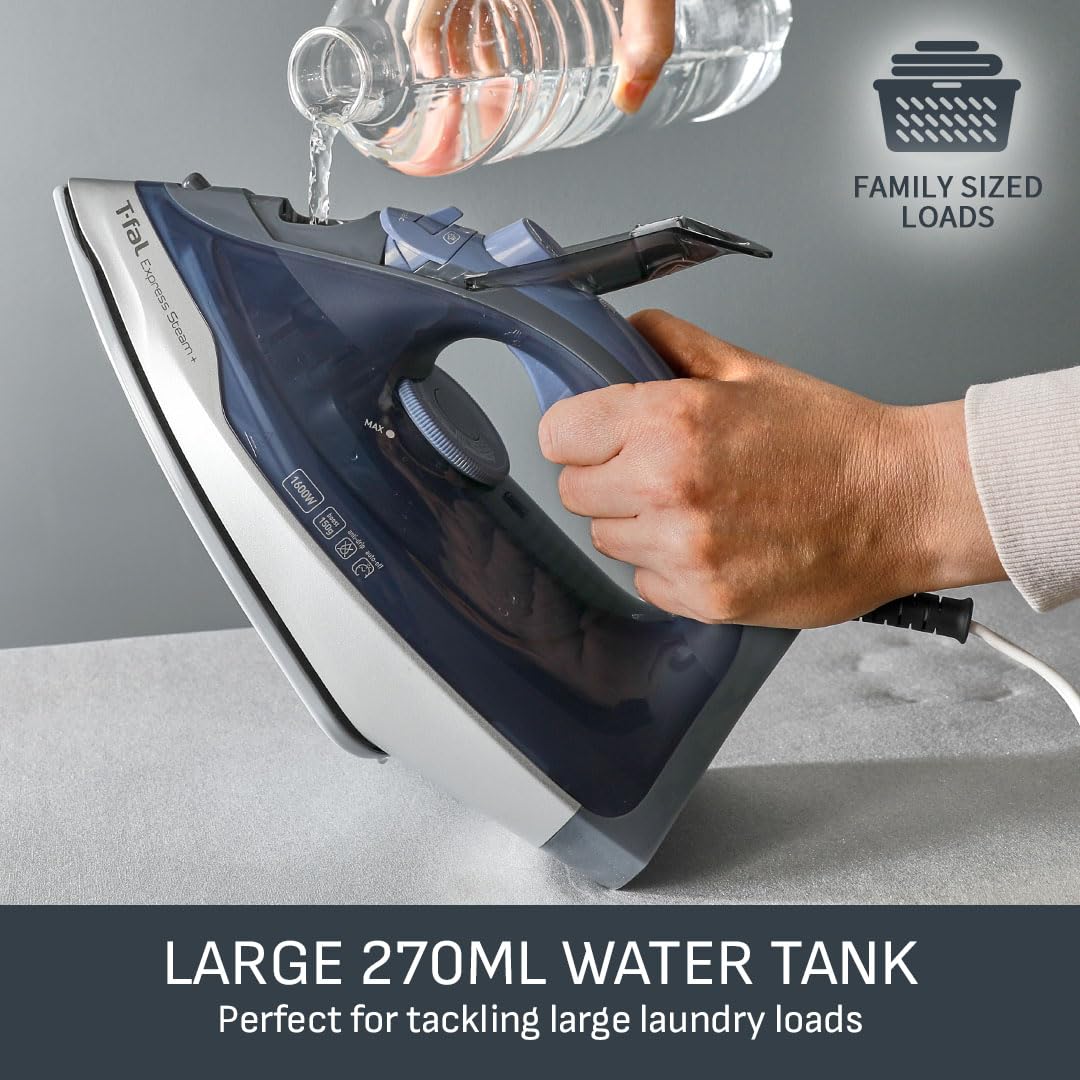 Tefal Plancha de Vapor, Vapor expreso, 2600 vatios, FV2882, 0,27 L