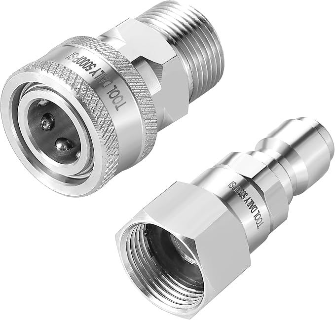 Tool Daily Pressure Washer Swivel Adapter, M22 14mm to 3/8"