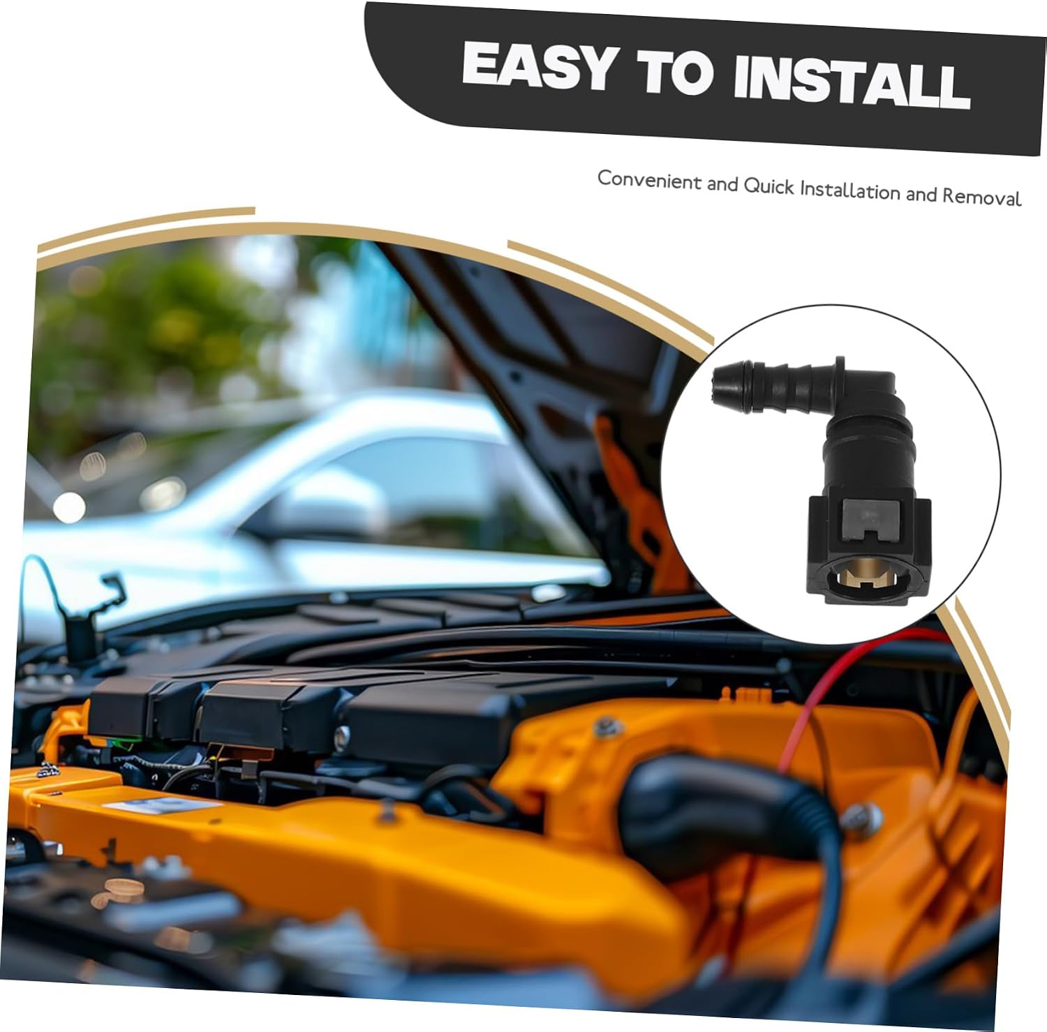 Mikinona Line Quick Connector Barb Adapter for Car Plastic Line Quick Fitting Safe