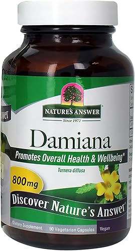 Nature's Answer Damiana, 90 cápsulas vegetarianas (400 mg por cápsula)