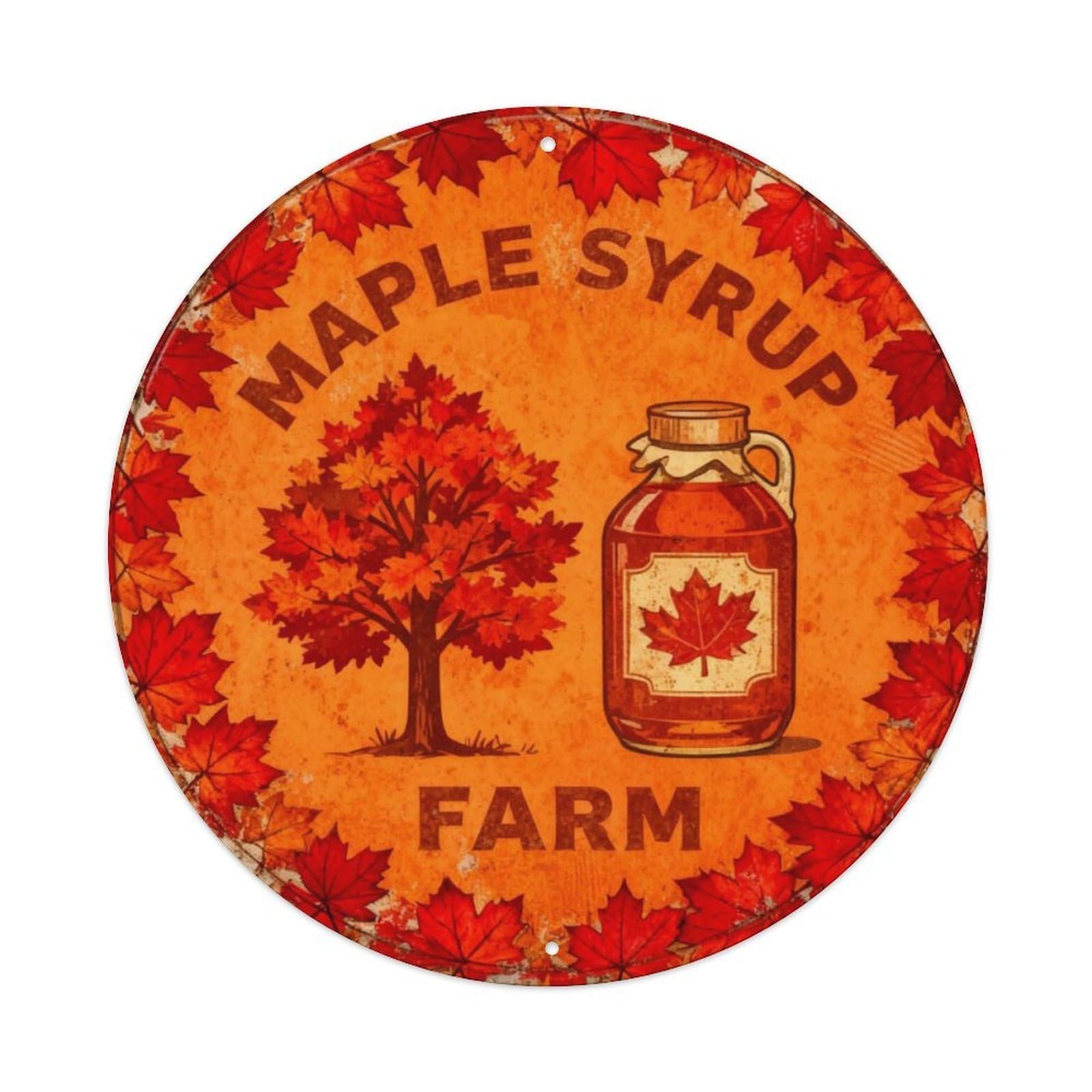 Maple Syrup Farm Metal Tin Sign Plaque