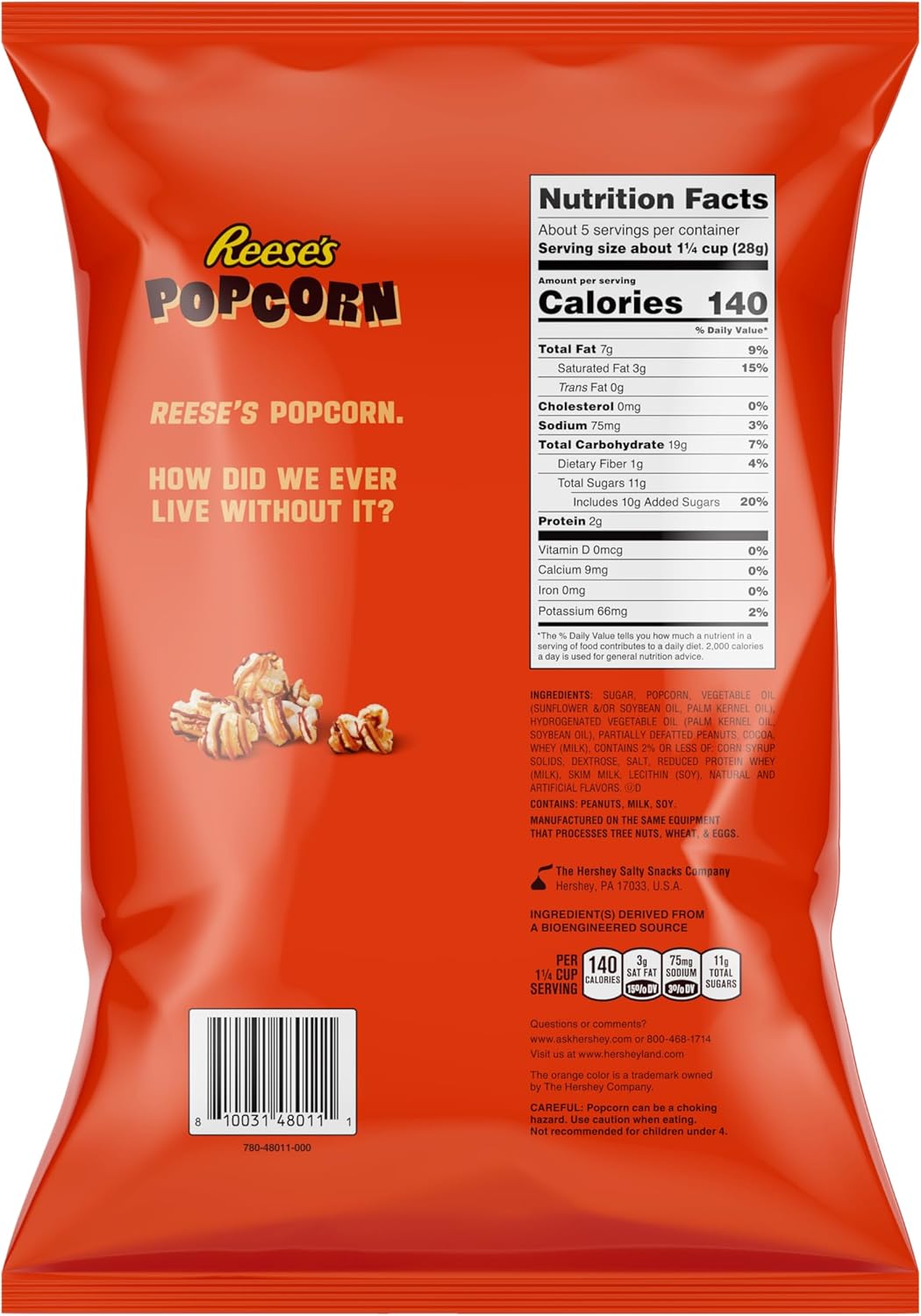 corn, Grocery Sized Bag, corn Drizzled in Peanut