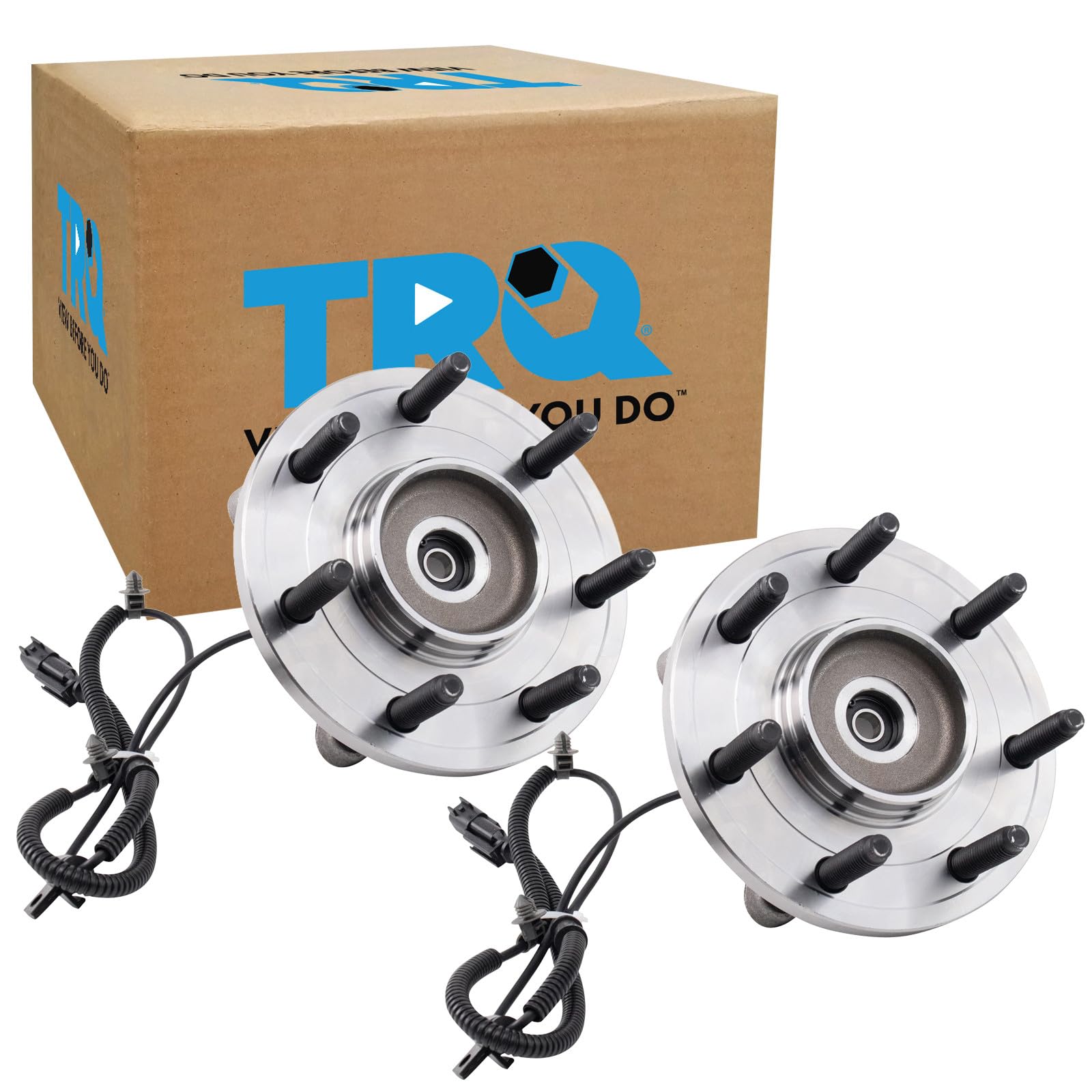 TRQ Front Left and Right Wheel Bearing and Hub Assembly Set 2 Piece