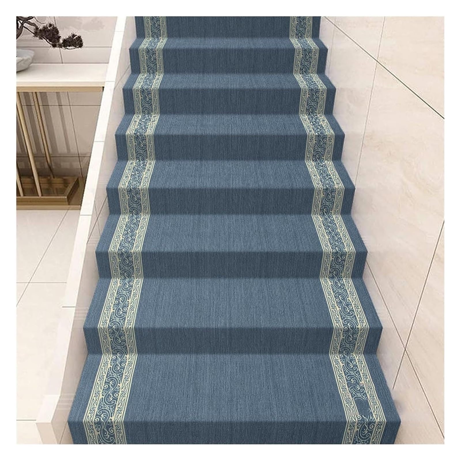 Alfombra antideslizante para escaleras interiores autoadhesiva de microfibra anticolisión 1,3m