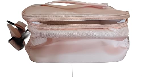 Lunch Bag with Dual Compartments, Peach | Carry Handle, Luggage Strap Back, Dual Compartment, Lunch Organiser, Lightweight Design