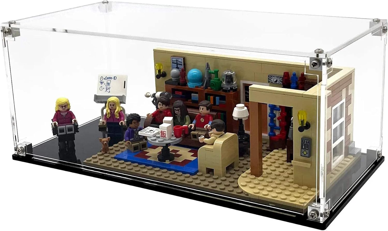 Display Case Compatible with Lego Set 21302 - The Big Bang Theory - Clear Acrylic Dustproof Showcase - Set Not Included