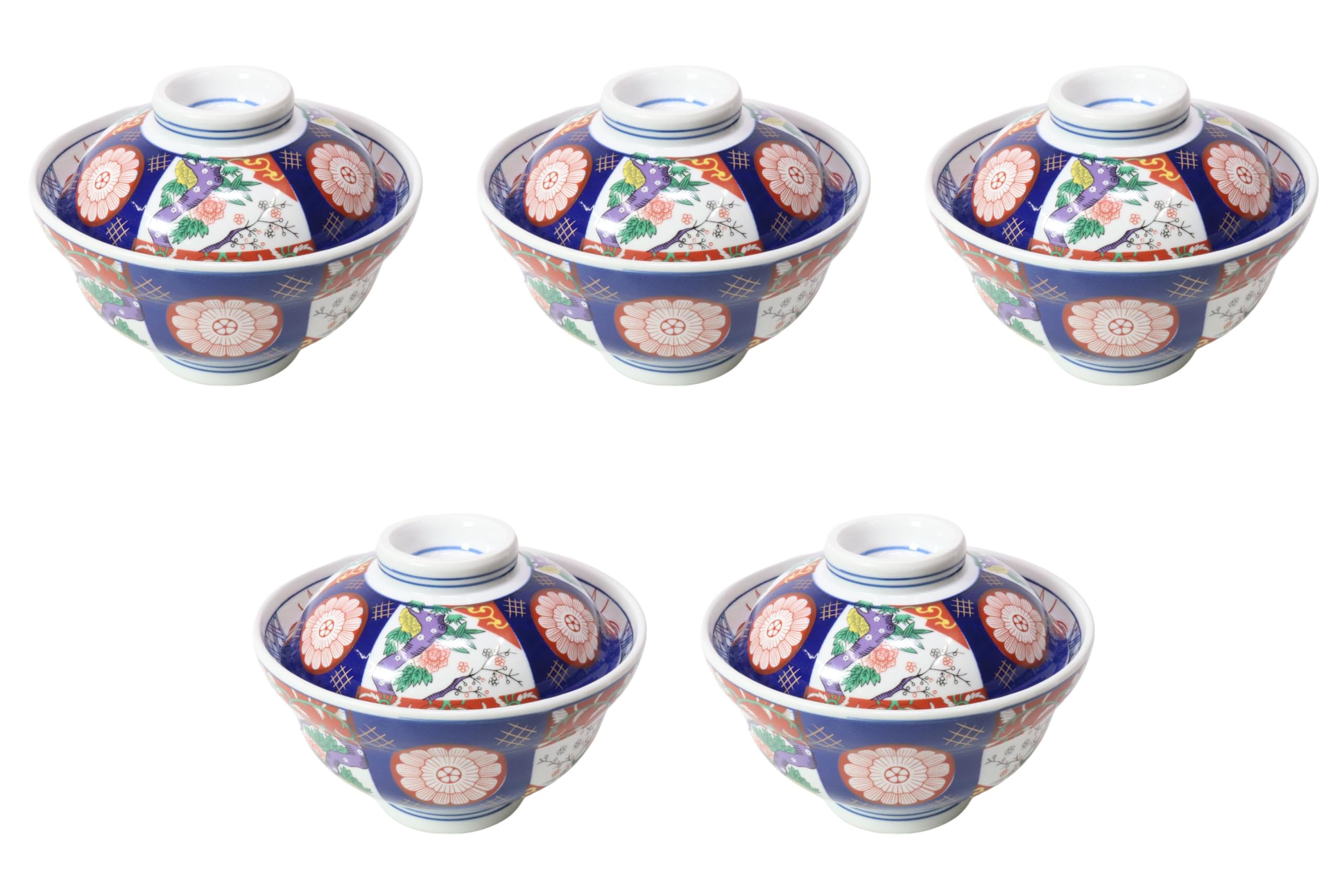 Amazon｜5個セット 錦牡丹蓋丼 [ 直径15.5 x 高さ11.8cm 700cc 700g