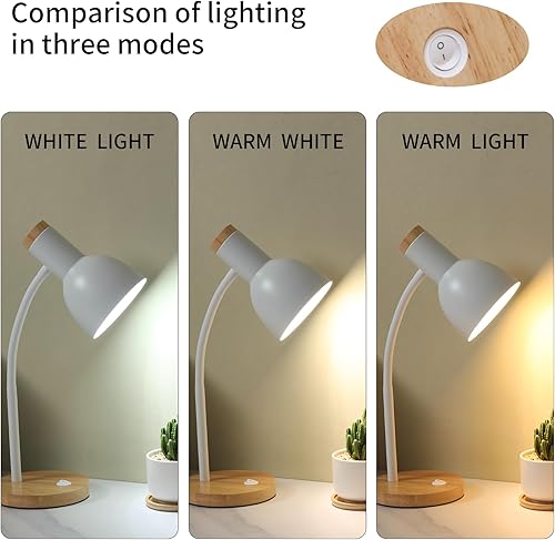 Miniatura 3 de Lámpara de mesa, lámpara de escritorio ajustable de madera, lámpara de dormitorio y lámpara de noche para sala de estar, dormitorio, habitación de