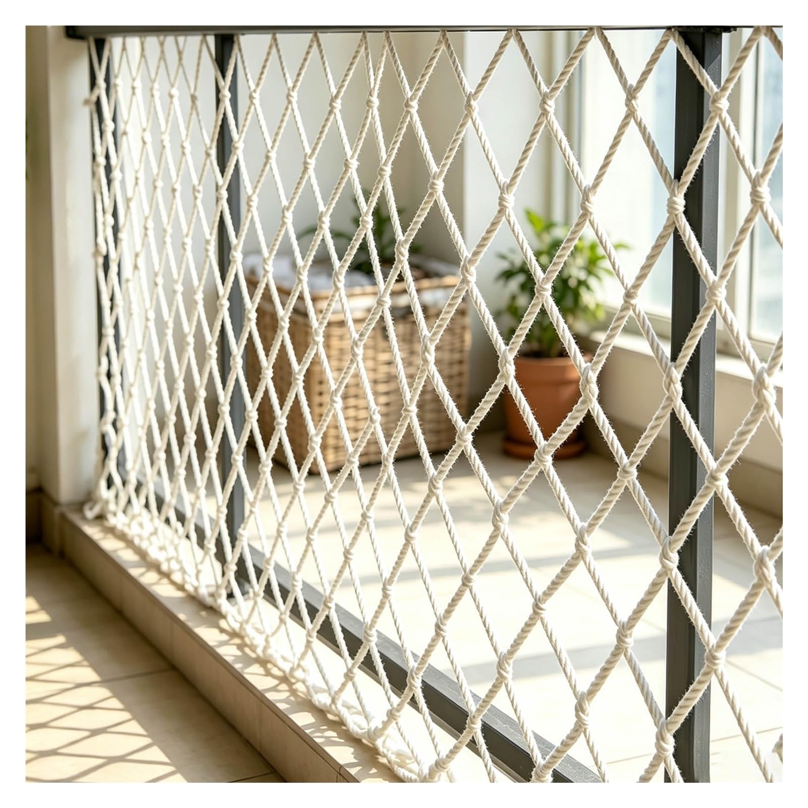 Outdoor Terrace Decoration Grid Net Convenient Climbing Cargo Net Cat Netting Fencing Staircases Terraces