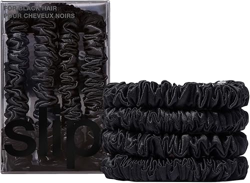 Miniatura 2 de SLIP Silk Skinnie Scrunchies in Black, Pink, and Caramel - 100% Pure 22 Momme Mulberry Silk Scrunchies for Women