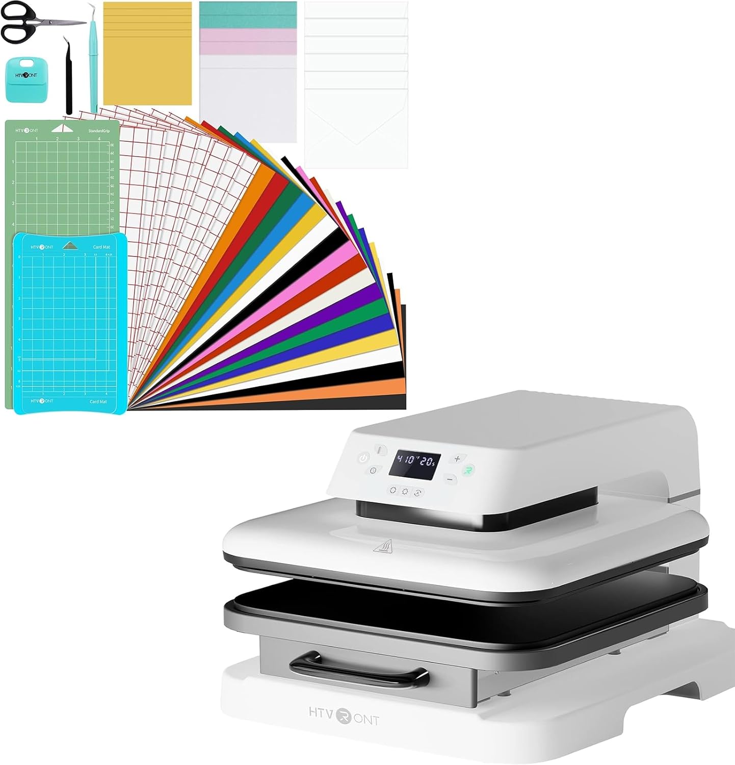 Termofijadora Automática HTVRONT para Camisetas con 38 Accesorios