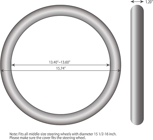 Miniatura 39 de Funda Elantrip SWC003 para volante negro (Black and Beige)