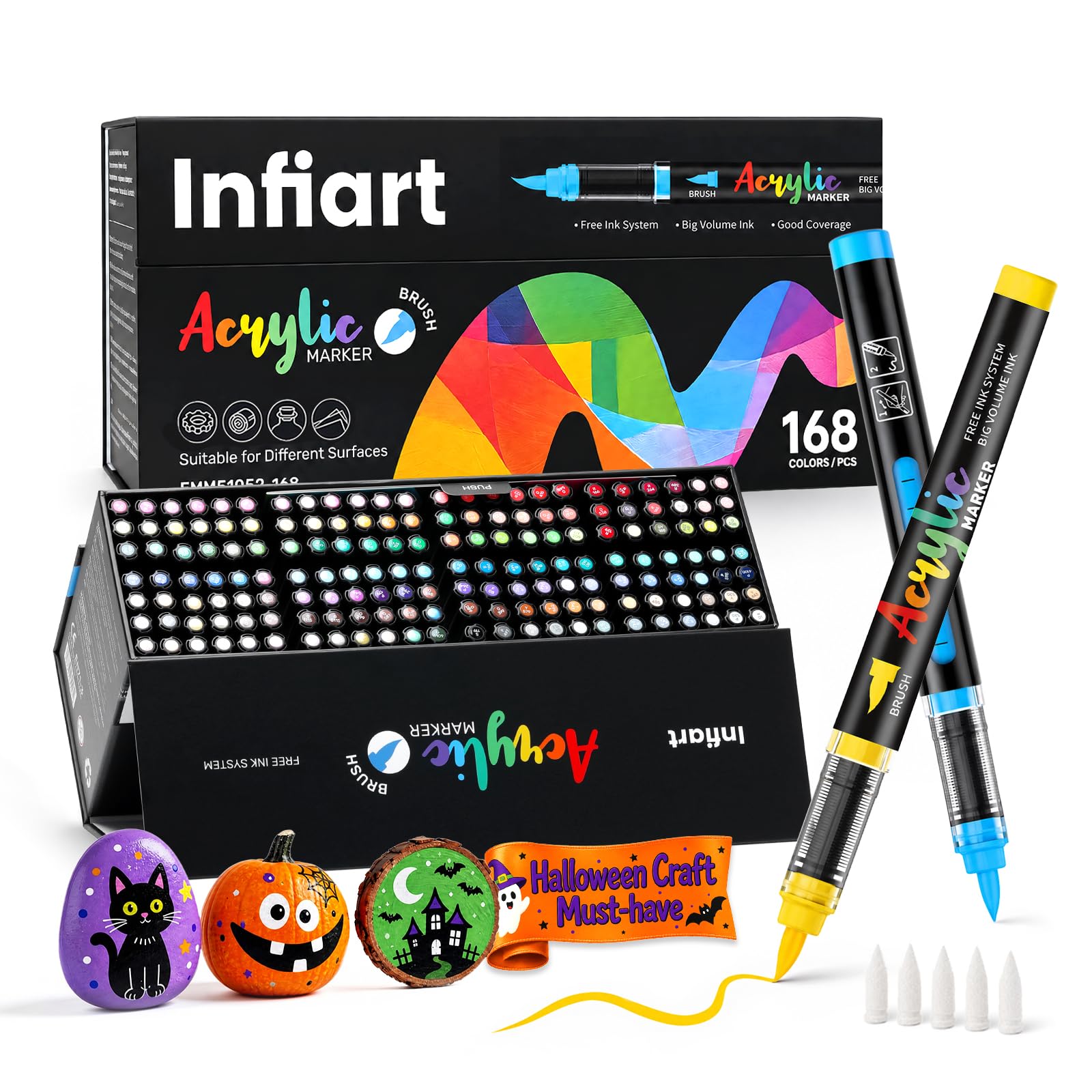 Amazon.com: 168 Colors Acrylic Paint Markers, 3X Large Capacity