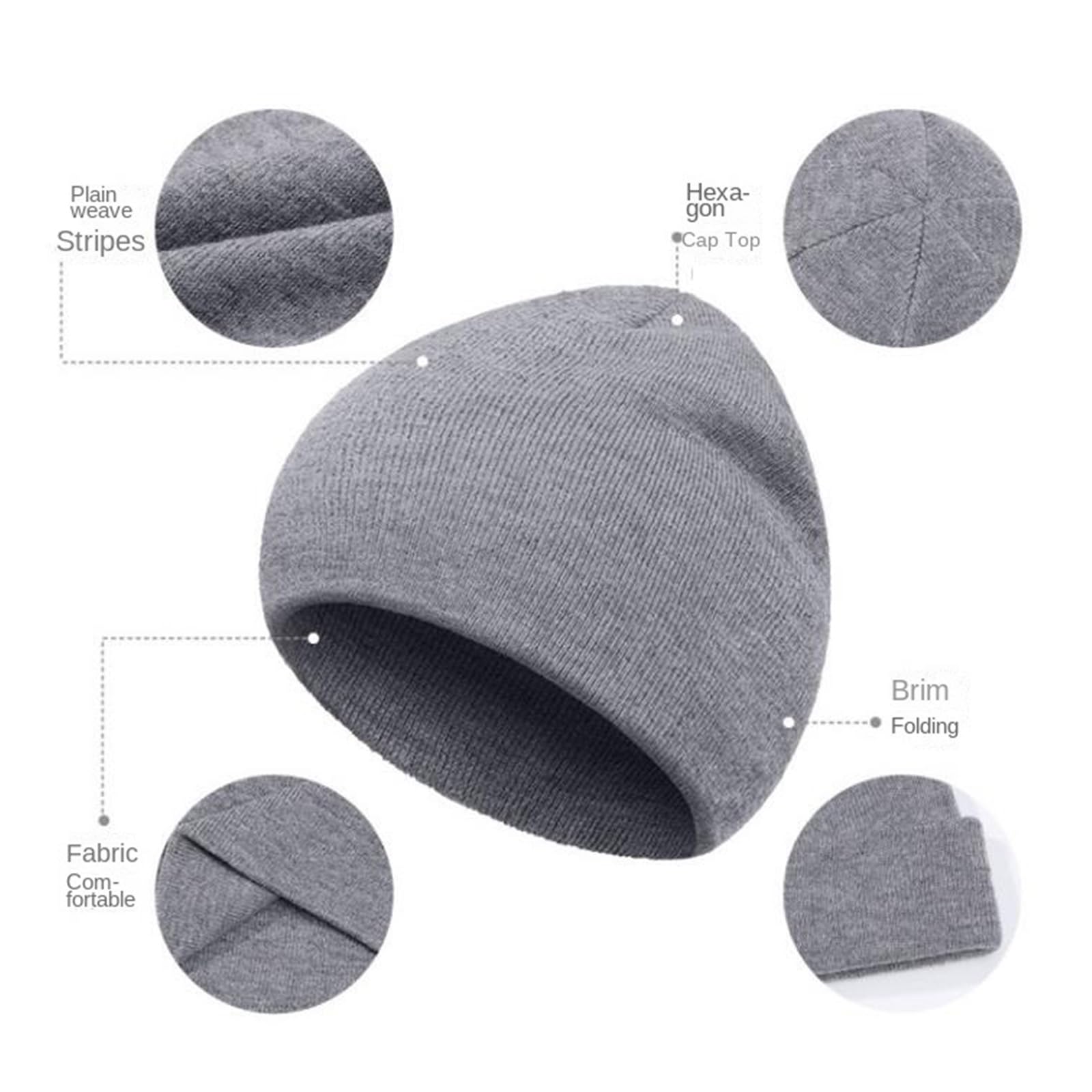 Paseo Accessories Gorros De Punto Holgados Gorro Esquí Invierno Cálido Y Suave para Verano Tocado