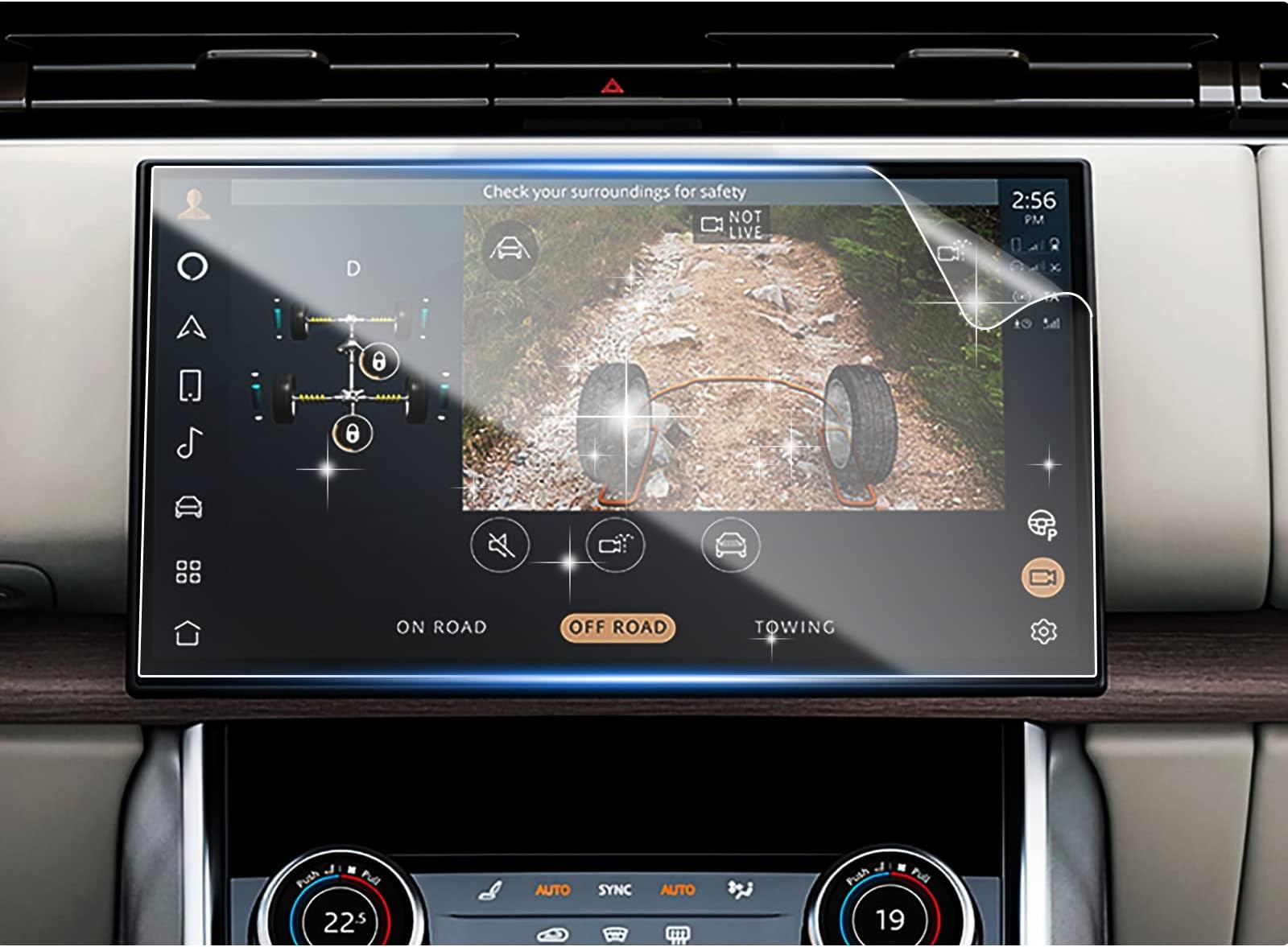 SHAOHAO 2023 2024 Range Rover Screen Protector Fit for 2023 2024 Land Rover Range Rover Accessories 2023 2024 Range Rover Pivi Pro & Sport 13.1 In Curved Floating Display Screen Ultra Clear Protector