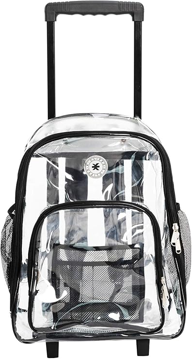 clear rolling backpack