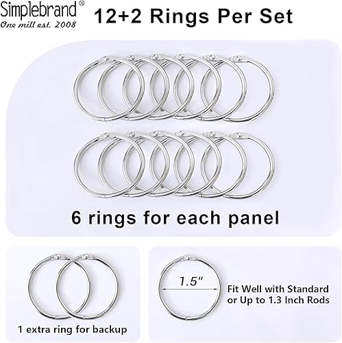 Miniatura 6 de Simplebrand 100% Blackout Curtain Liner for Living Room, Thermal Insulated Blackout Liners for 84 Inch Behind Curtains, 2 Liners Per Set with 14