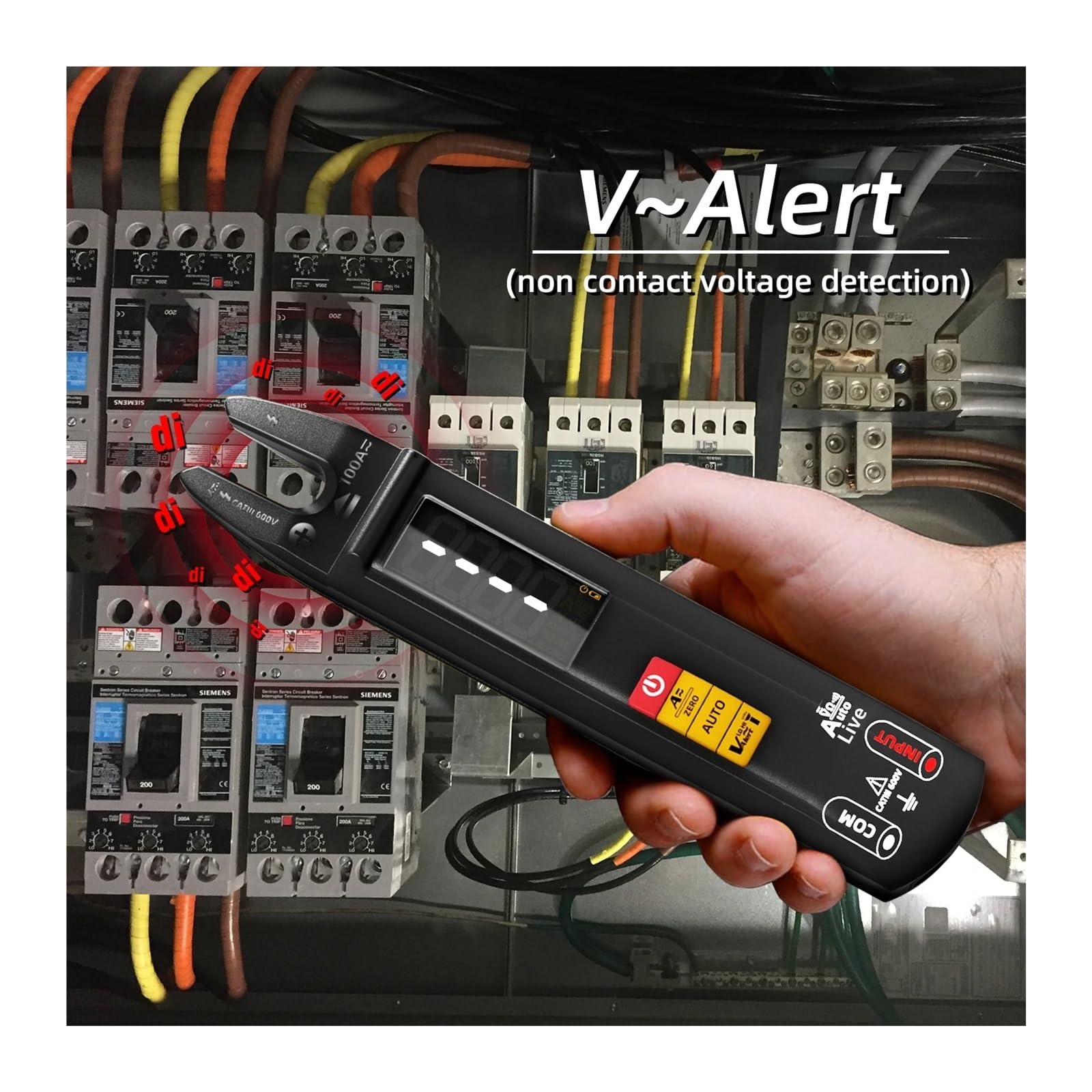 100A Pinza amperometrica digitale True RMS AC DC rilevamento NCV | Misura corrente AC DC e valori elettrici senza scollegare i circuiti per manutenzione e diagnosi(U0 Tool kits)