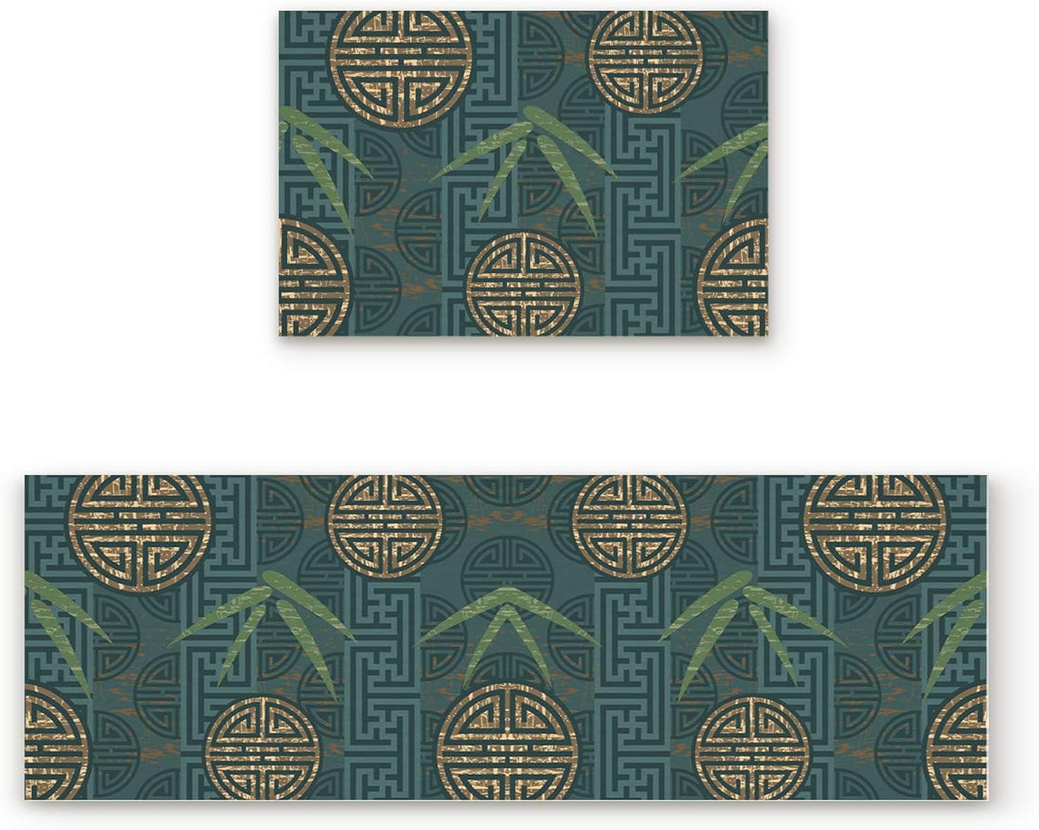 Fantasy Star Kitchen Rugs Sets 2 Piece Floor Mats Classic Bamboo