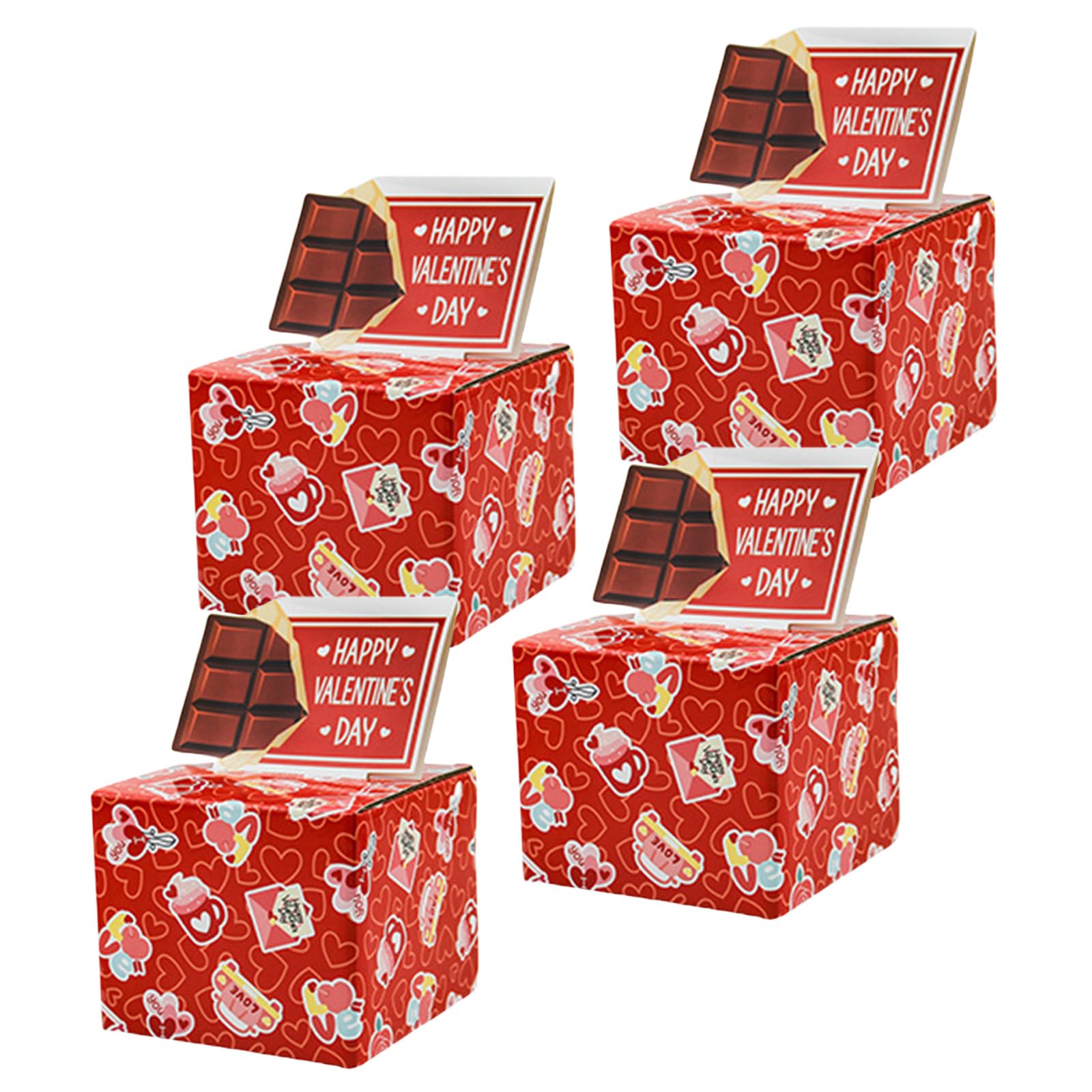 Buxuaaaa Of 4 Valentines Day Cash Gift Box Surprises Money Holders for Couple Girlfriend Wedding Accessory Money Holders Cash