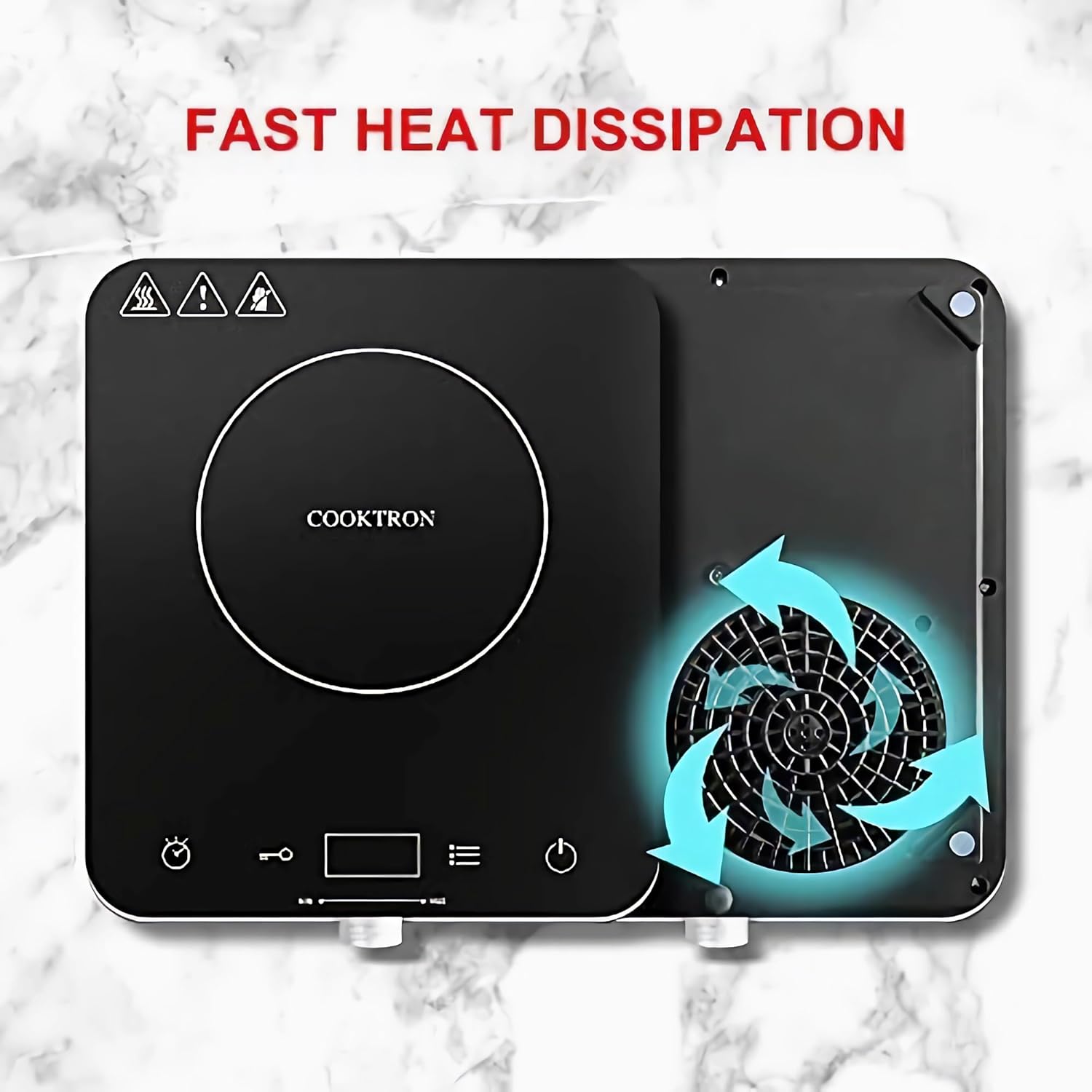 COOKTRON Induction Cooktop with Fast Heat Dissipation System