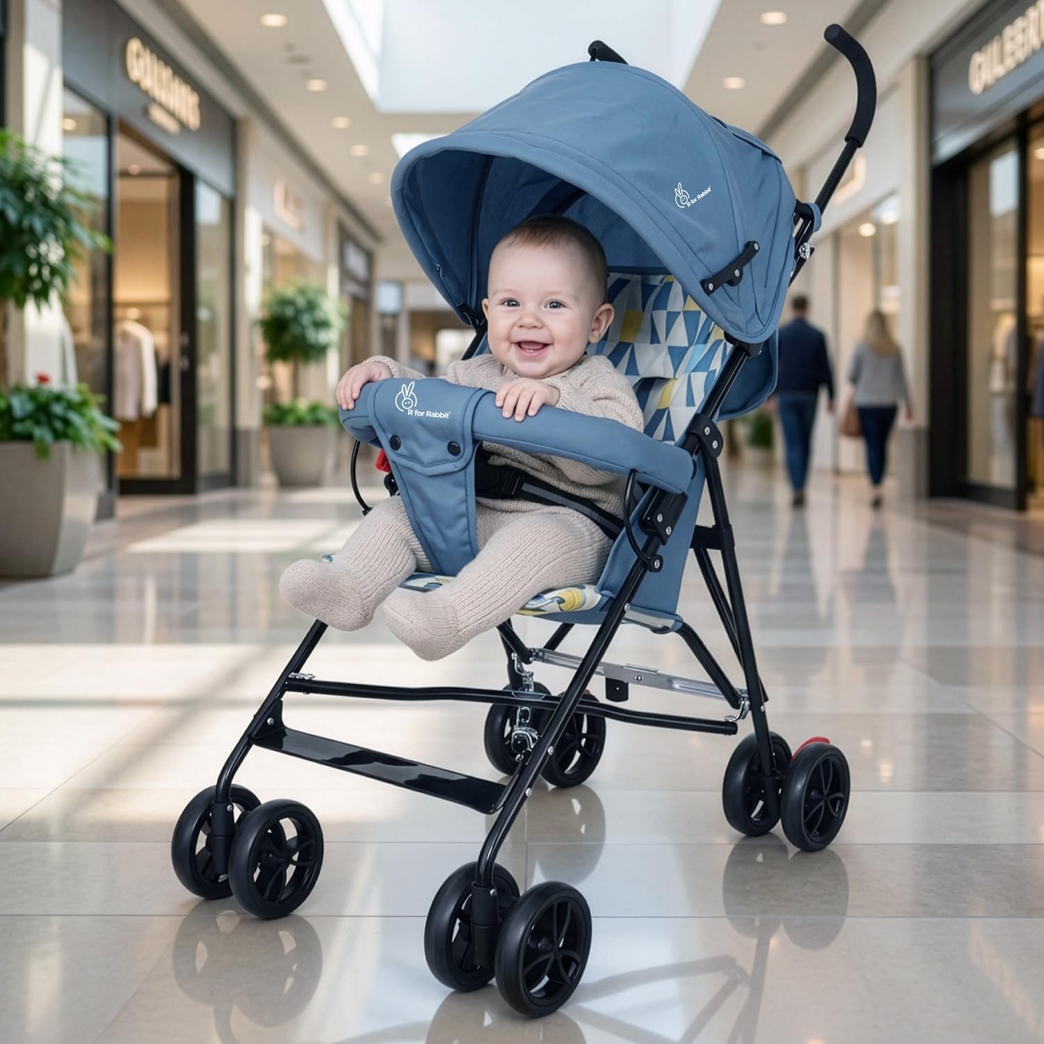 R for Rabbit Pixie Toddles Buggy and Stroller, Baby Stroller and Buggy for Baby, New Born, Kids - Buggy for Kids, Travel Friendly Portable Easy Foldable and Carry, Kids Age 6-36 Months (Abstract Blue)-image-41