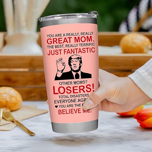 Miniatura 2 de Regalos de Navidad para mamá de hija, hijo, niños - Gran taza de café para mamá el día de su cumpleaños, Navidad, acero inoxidable duradero, aislada