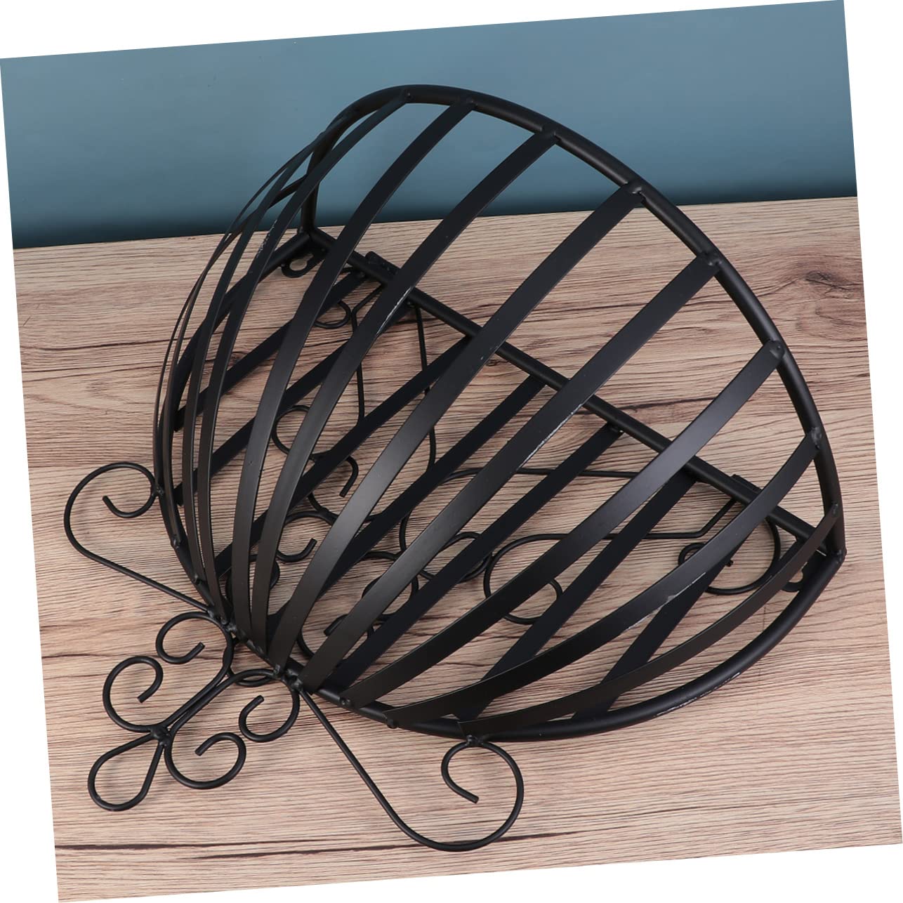 Outanaya European Style Wall Mounted Flowerpot Holder Black Semicircular Planter Rack for Indoor and Outdoor Use Durable Flower Pot Shelf for Balcony Garden and Home Decor