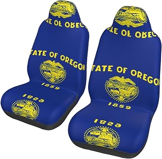 Oregon State Flag Car seat Covers (Two in a Pack), Suitable for Most Seats. Such as: Cars, SUVs, Trucks, Vans, etc.