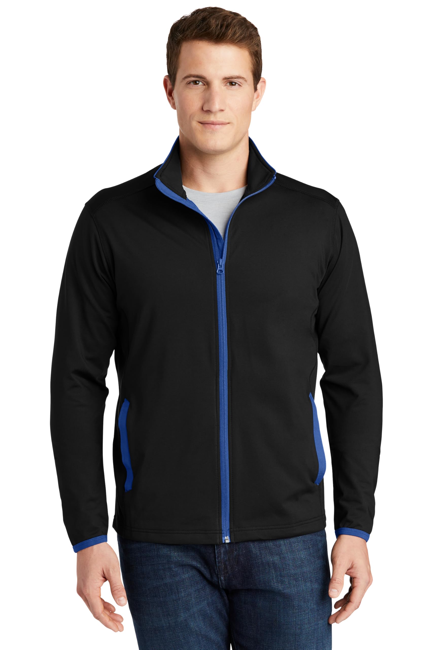 sport-tek Mens Sport-Wick Stretch Contrast Full-Zip Jacket (ST853)-picture-29