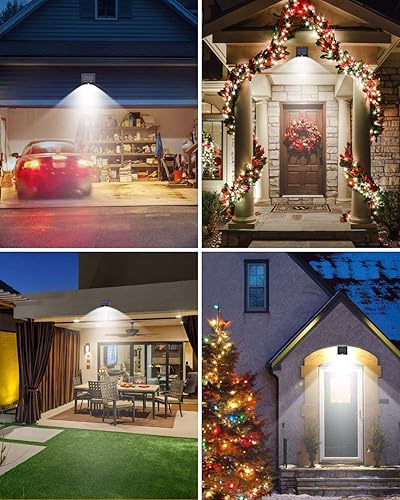 Miniatura 5 de Paquete de 2 luces solares de movimiento al aire libre, 3 modos100 luces LED de seguridad solares inalámbricas IP65 impermeables con sensor de