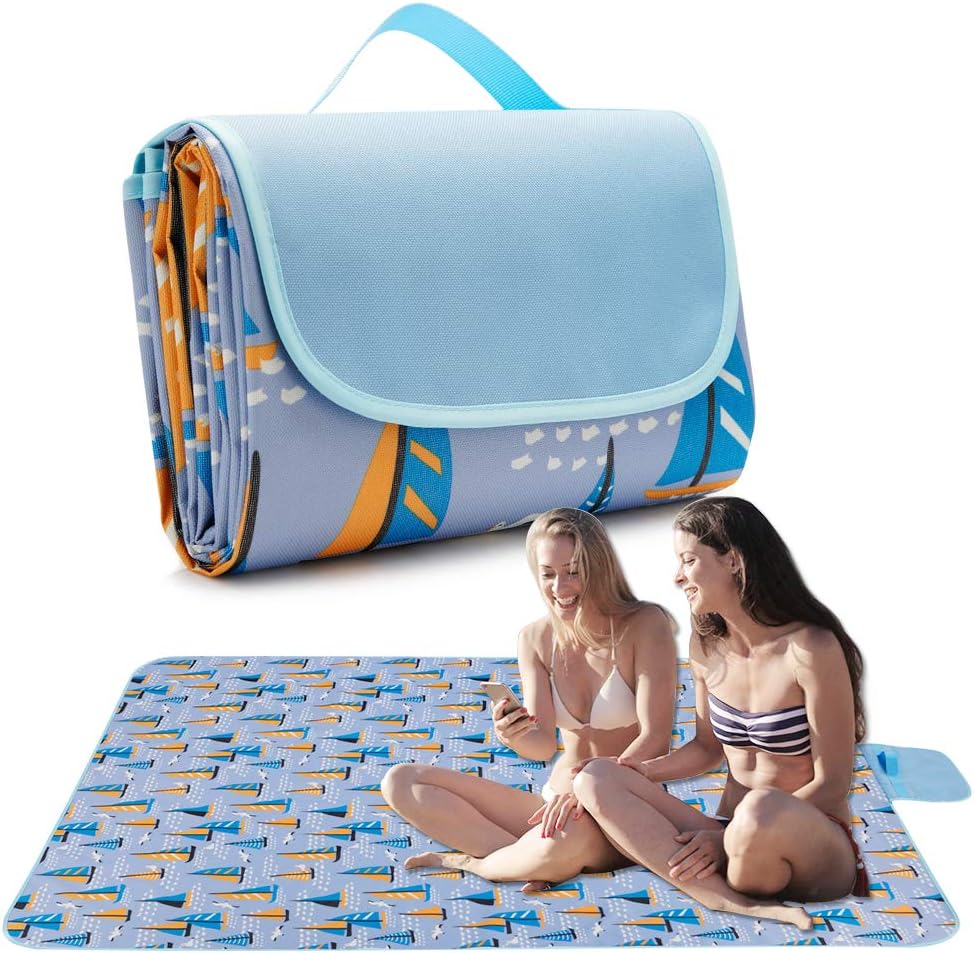 Pahajim Picnic Blankets, Picnic Blanket Waterproof and Foldable, Outdoor Blanket Large, Waterproof Lightweight Portable Outdoor Mat for Beach Travel Camping Hiking