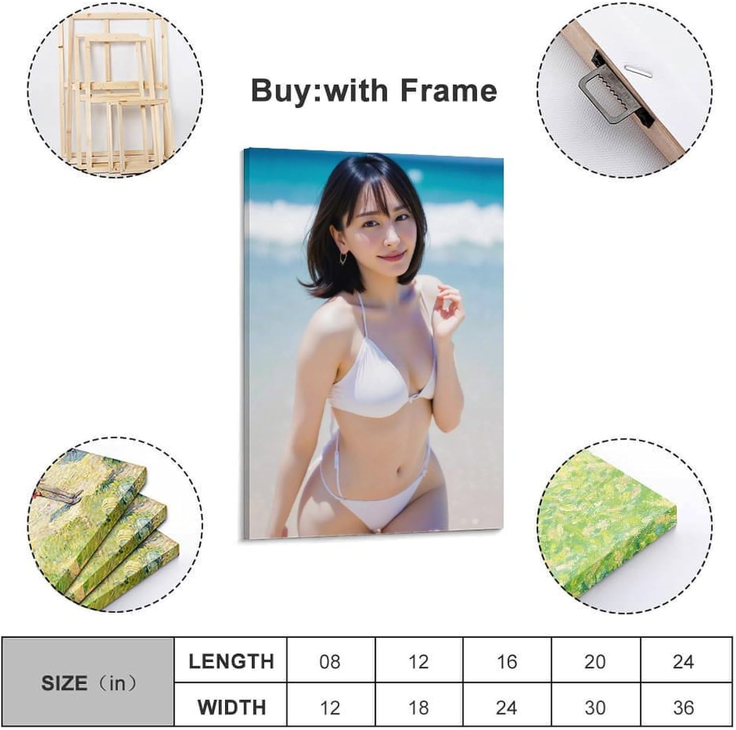 BROOMIN Herischen ポスターカ ブルームイン JOSUE 黒人女性 アートパネル キャンバス, 抽象的な花 新垣結衣ポスターキャンバス壁画油絵モダン スタイル ホーム デコレーション12x18inch(30x45cm)