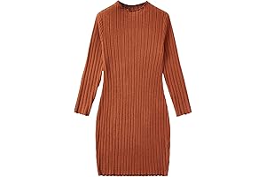 Women's Plus Size Ribbed Sweater Dresses